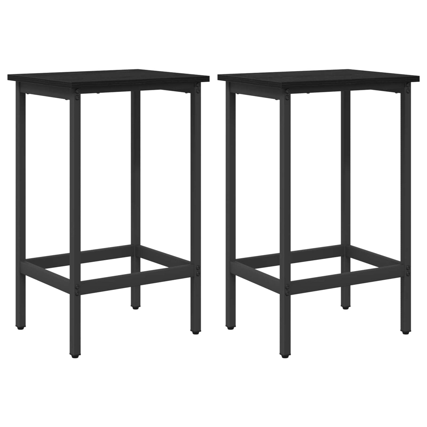 Bar Stool 2 pcs Black Oak 40 x 32 x 64 cm Engineered Wood