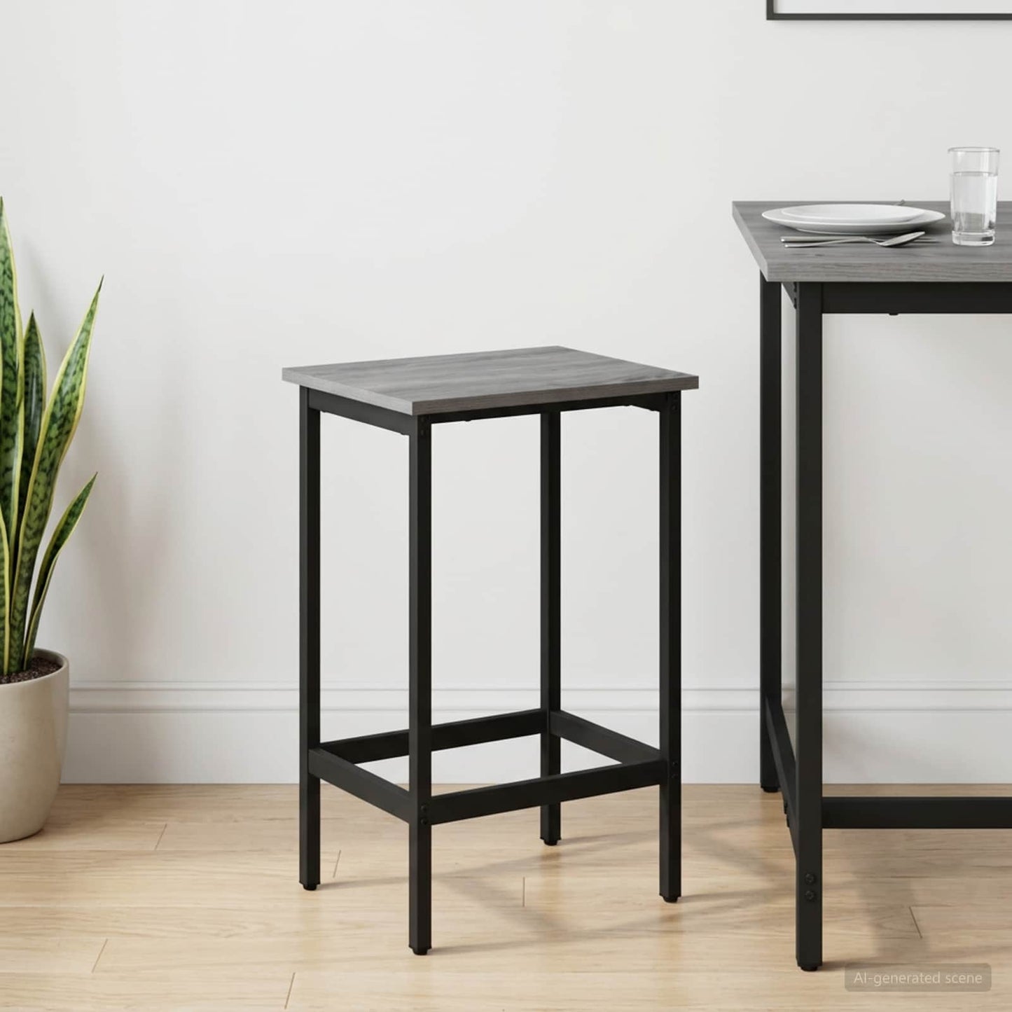Bar Stool Grey Sonoma 40 x 32 x 64 cm Engineered Wood