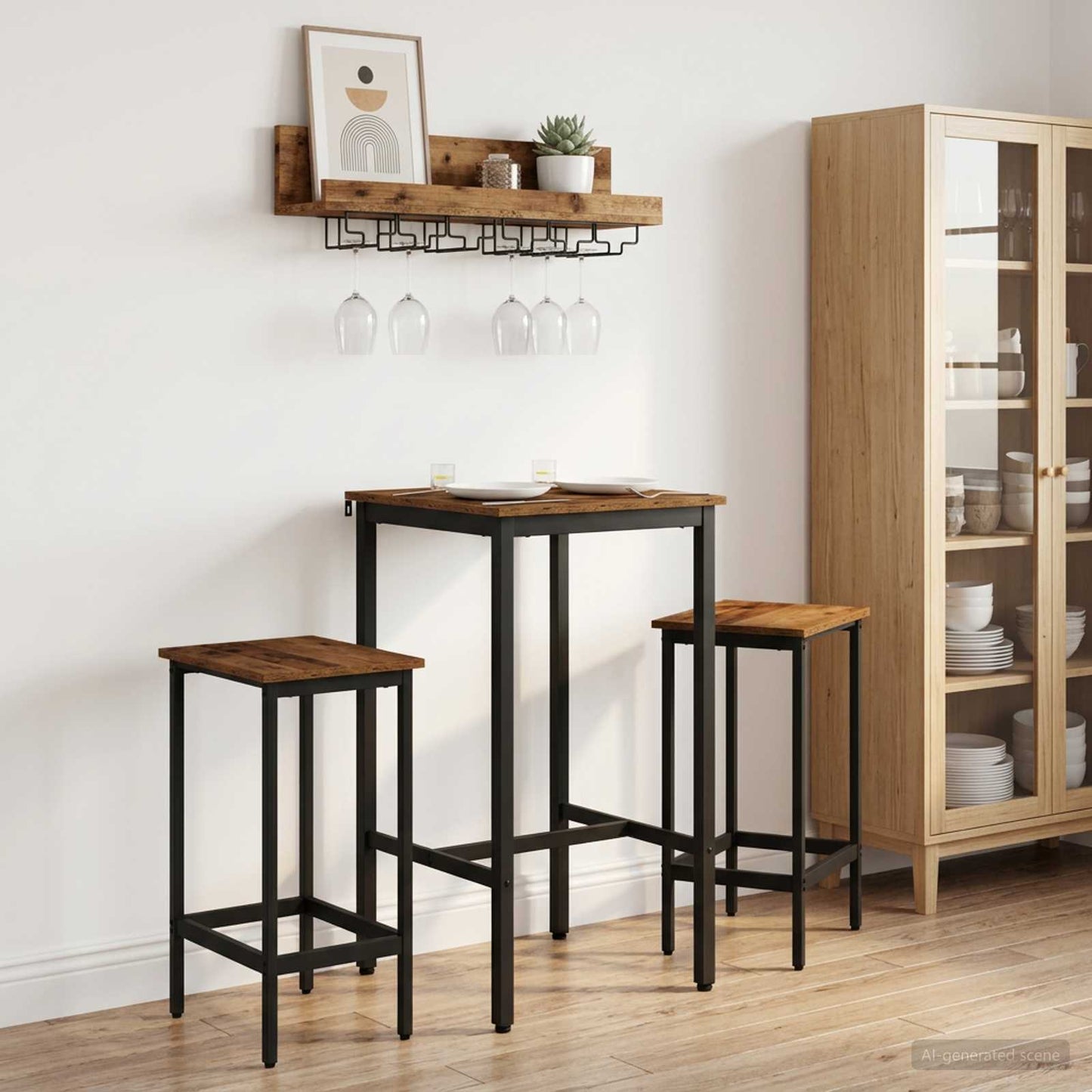 Bar Table 52 x 52 x 110 cm Engineered Wood Old Wood Rectangular