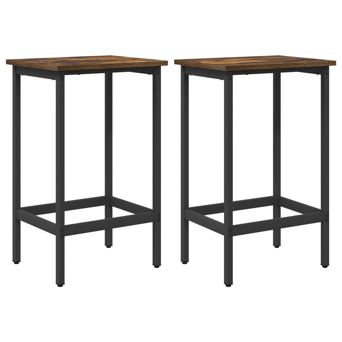Bar Stool 2 pcs Smoked Oak 40 x 32 x 74 cm Engineered Wood