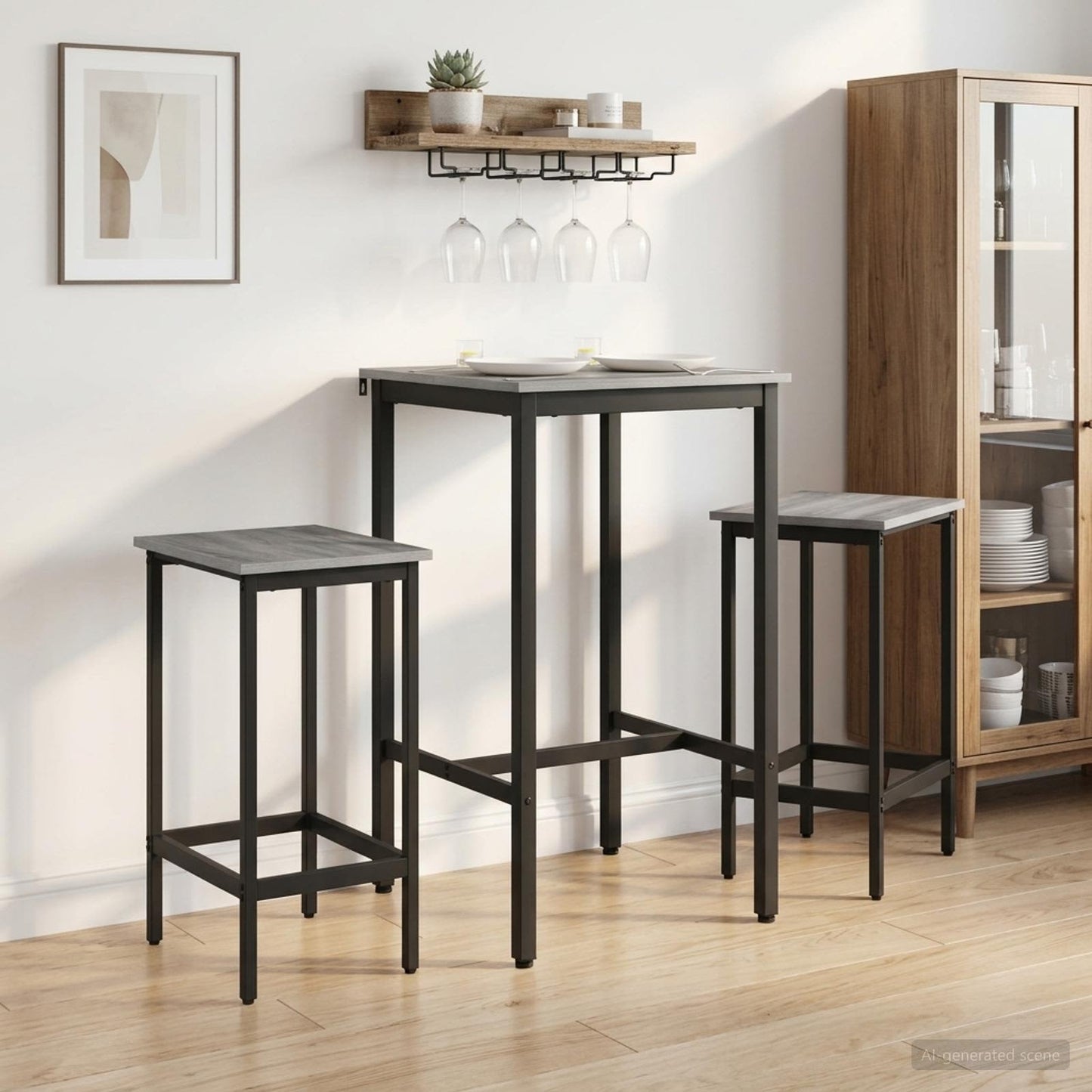 Bar Stool 2 pcs Grey Sonoma 40 x 32 x 74 cm Engineered Wood