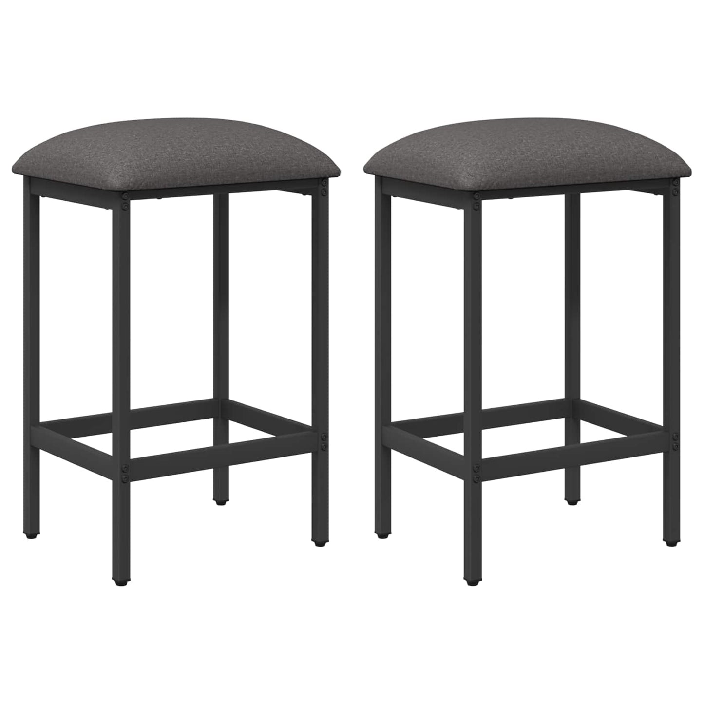 Bar Stool 2 pcs Light Grey 40 x 32 x 64 cm Engineered Wood