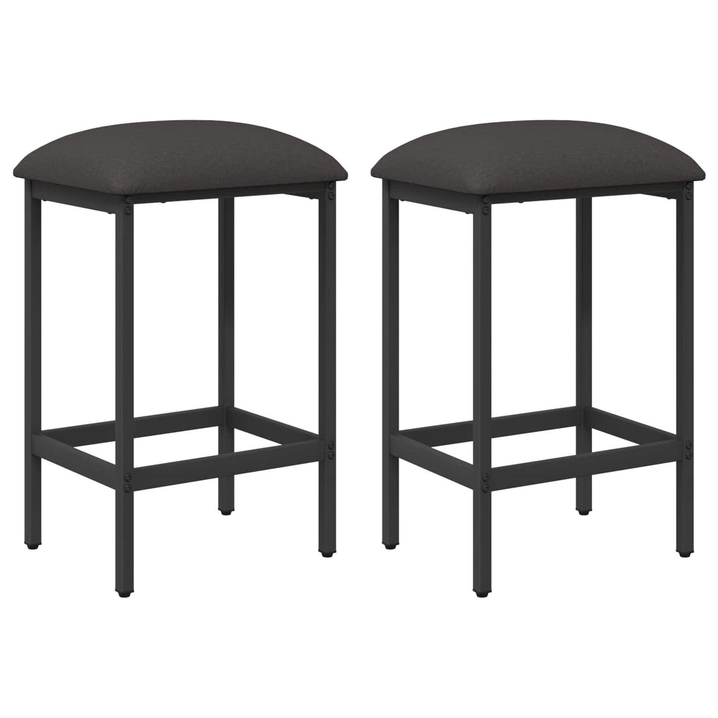 Bar Stool 2 pcs Dark Grey 40 x 32 x 64 cm Engineered Wood