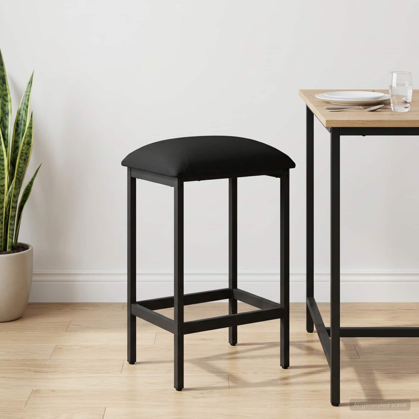 Bar Stool Black 40 x 32 x 64 cm Engineered Wood