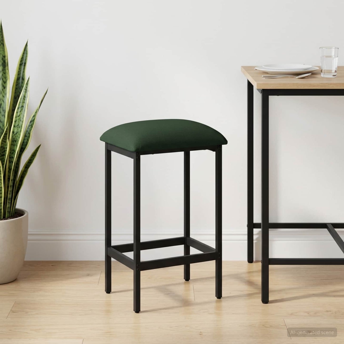 Bar Stool Dark Green 40 x 32 x 64 cm Engineered Wood