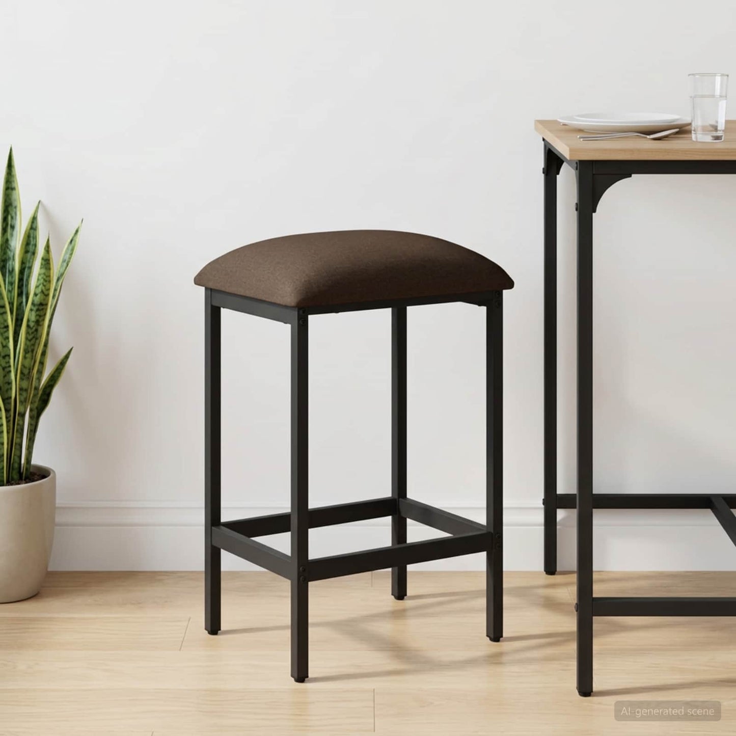 Bar Stool Taupe 40 x 32 x 64 cm Engineered Wood