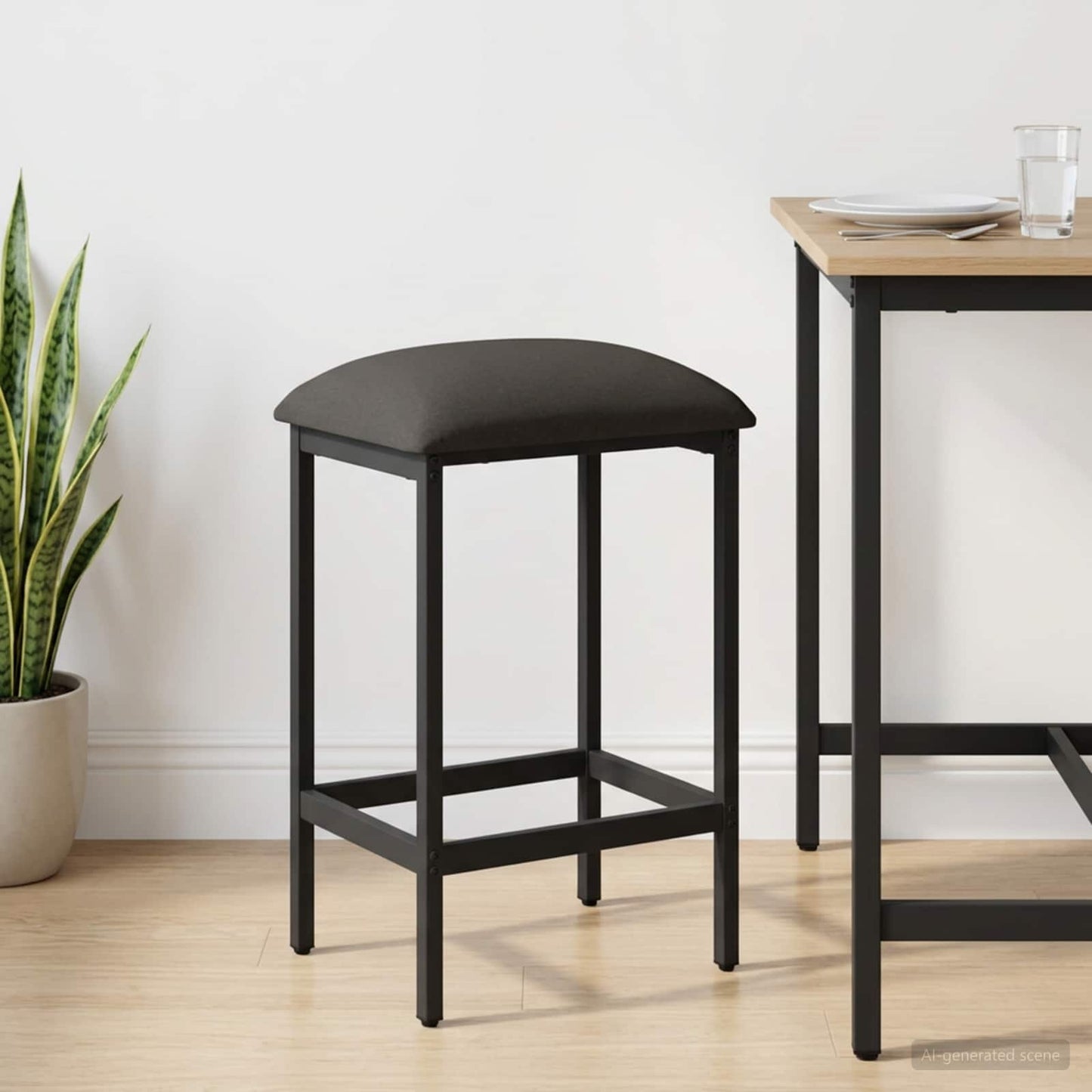 Bar Stool Dark Grey 40 x 32 x 74 cm Engineered Wood