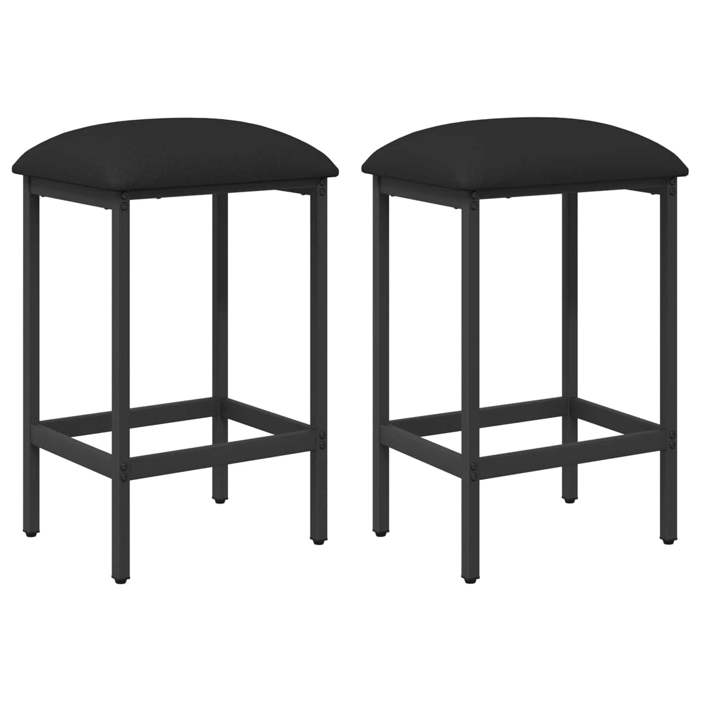 Bar Stool 2 pcs Black 40 x 32 x 74 cm Engineered Wood