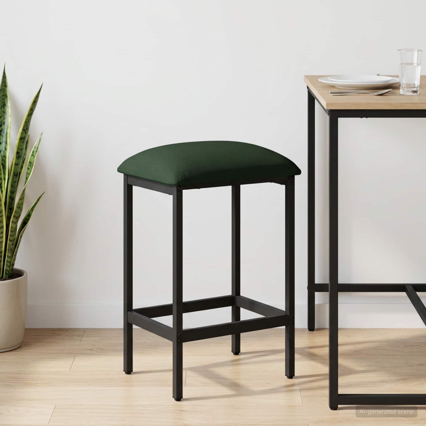 Bar Stool Dark Green 40 x 32 x 74 cm Engineered Wood