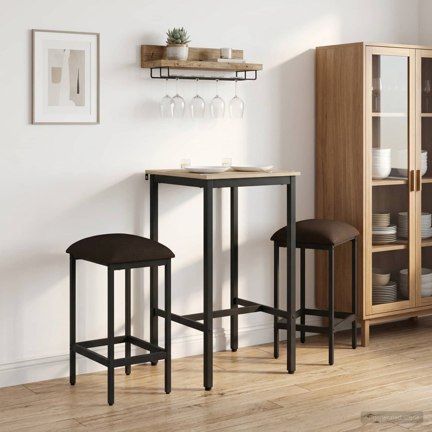 Bar Stool 2 pcs Taupe 40 x 32 x 74 cm Engineered Wood