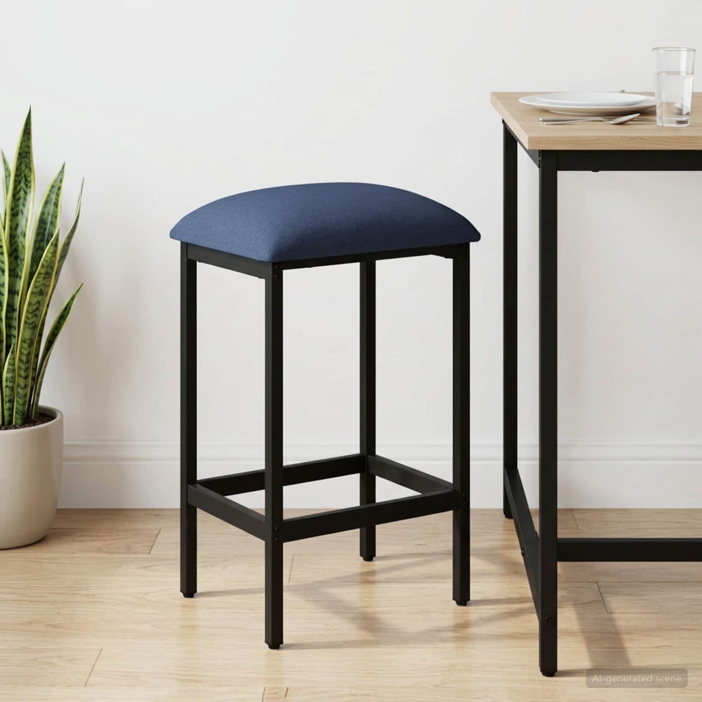 Bar Stool Blue 40 x 32 x 74 cm Engineered Wood