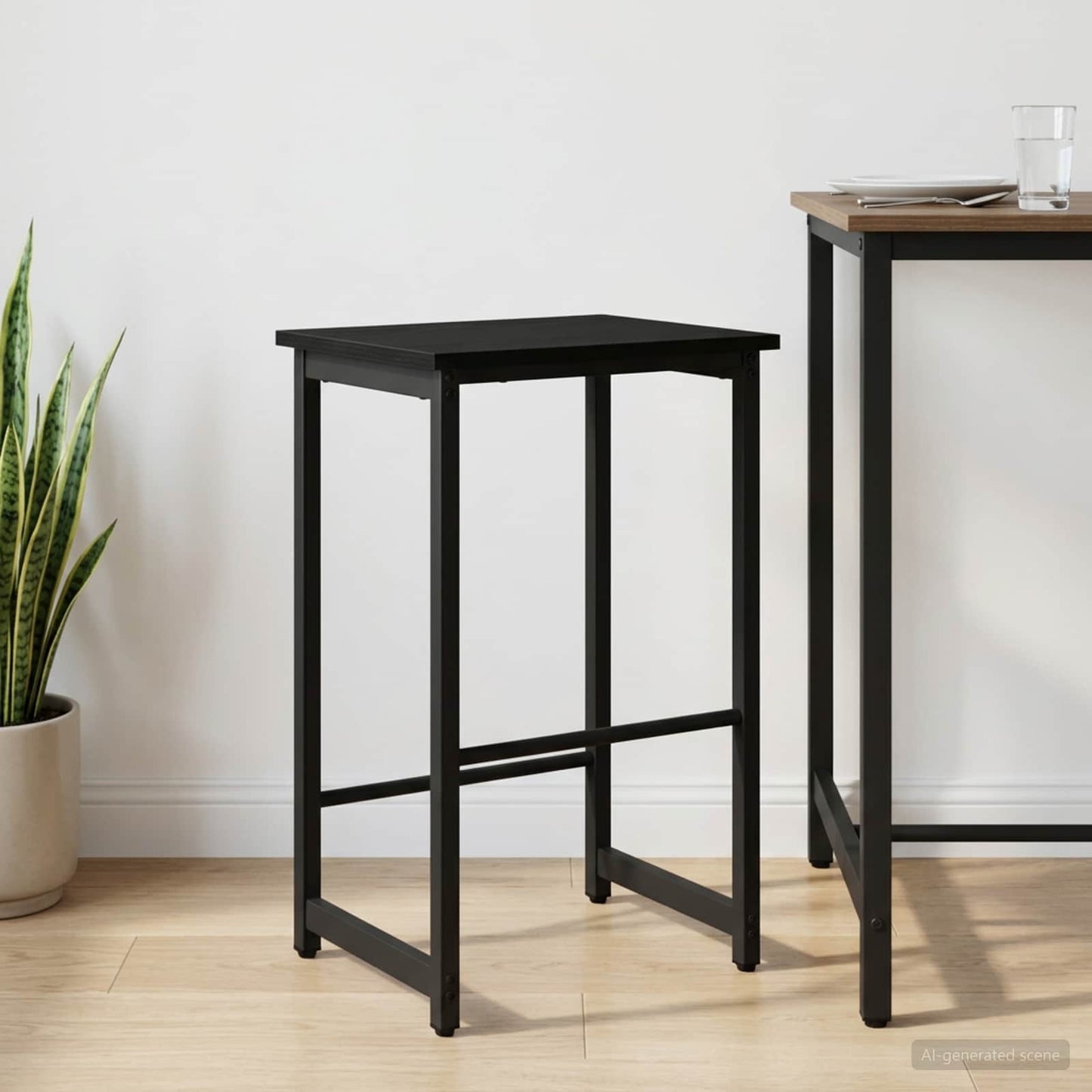 Bar Stool Black Oak 40 x 32 x 64 cm Engineered Wood