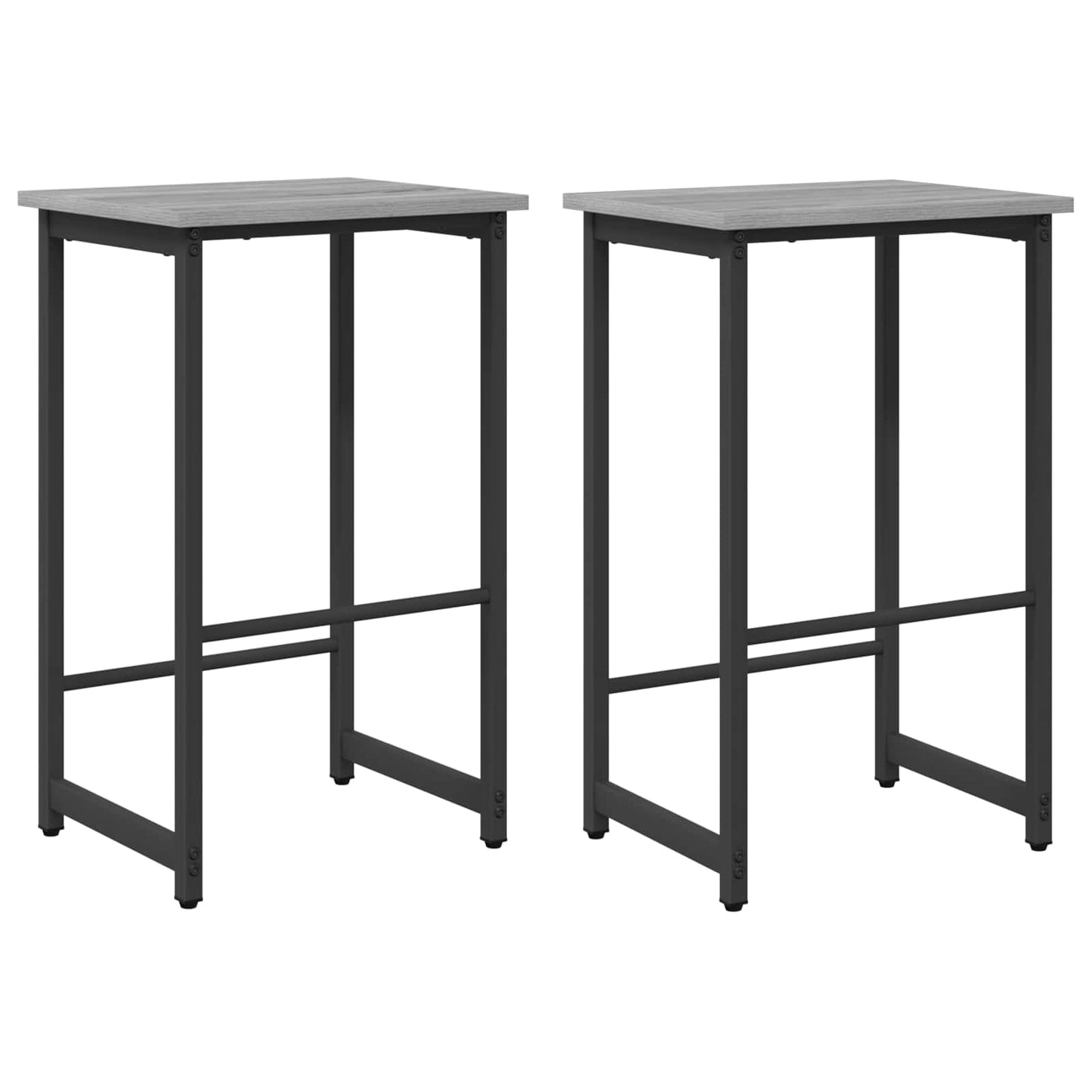 Bar Stool 2 pcs Grey Sonoma 40 x 32 x 64 cm Engineered Wood