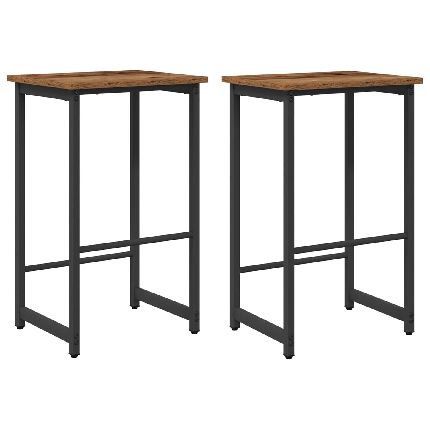 Bar Stool 2 pcs Old Wood 40 x 32 x 64 cm Engineered Wood