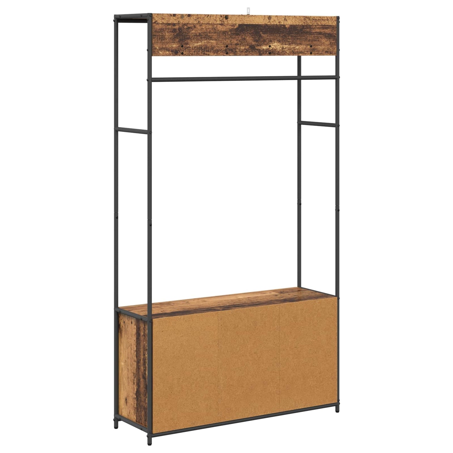 Coat Stand with Shoes Bench Old Wood 100 x 32 x 180.5 cm