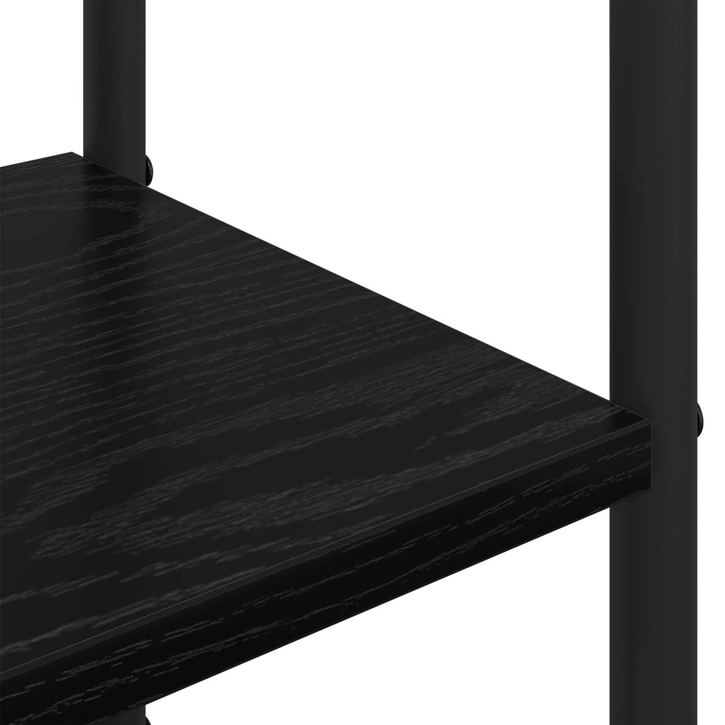 Coat Stand with Shoes Bench Black Oak 120.5 x 34 x 190 cm