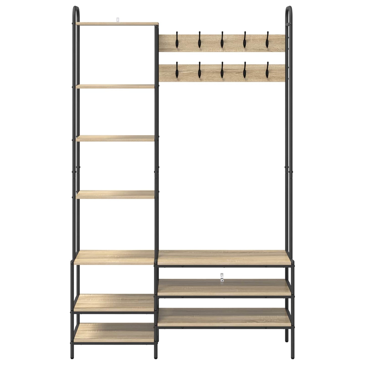 Coat Stand with Shoes Bench Sonoma Oak 120.5 x 34 x 190 cm