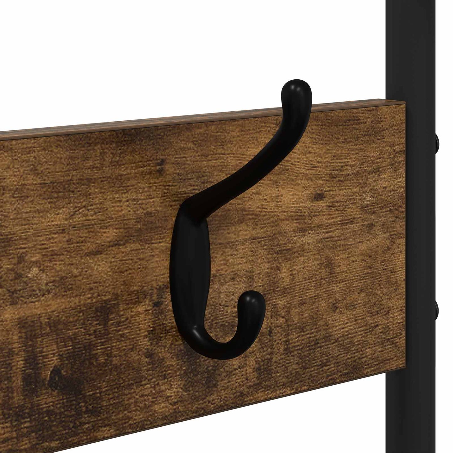 Coat Stand with Shoes Bench Smoked Oak 120.5 x 34 x 190 cm