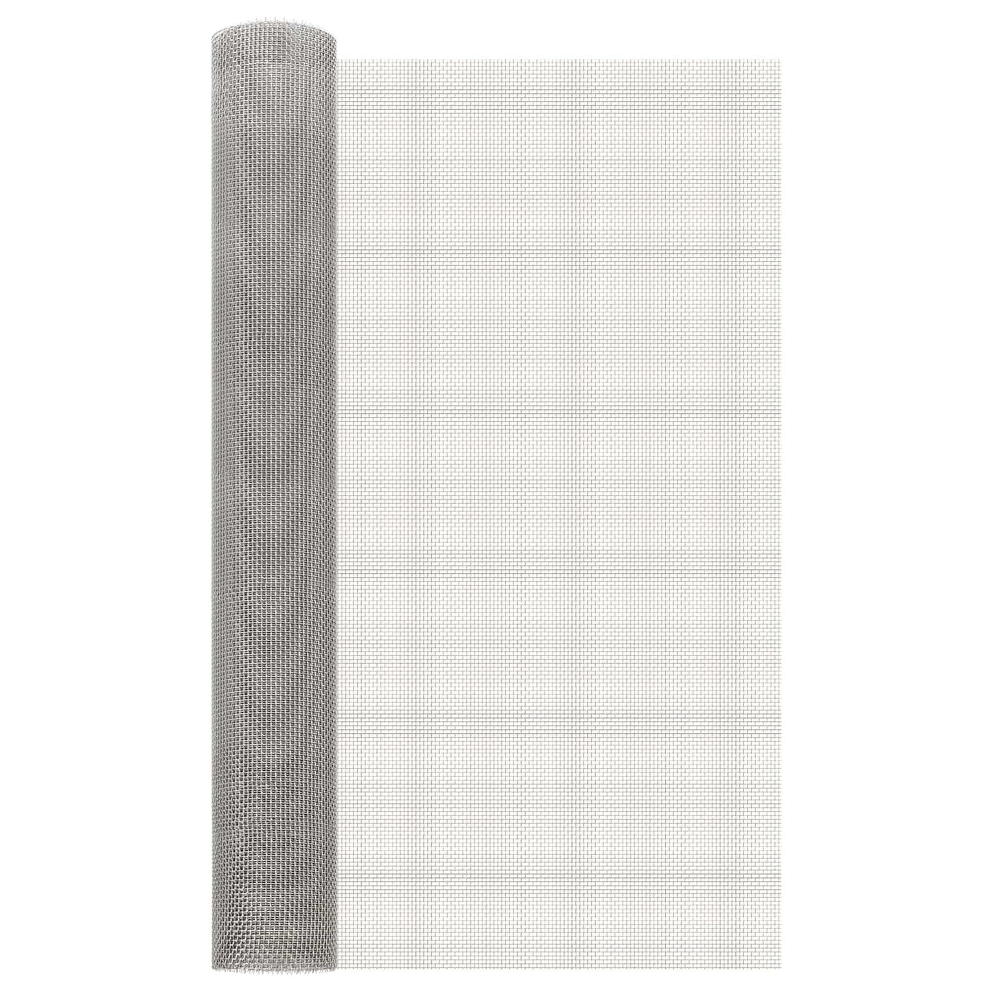 Mesh Screen 80 x 500 cm 6 Mesh Stainless Steel 201 Silver