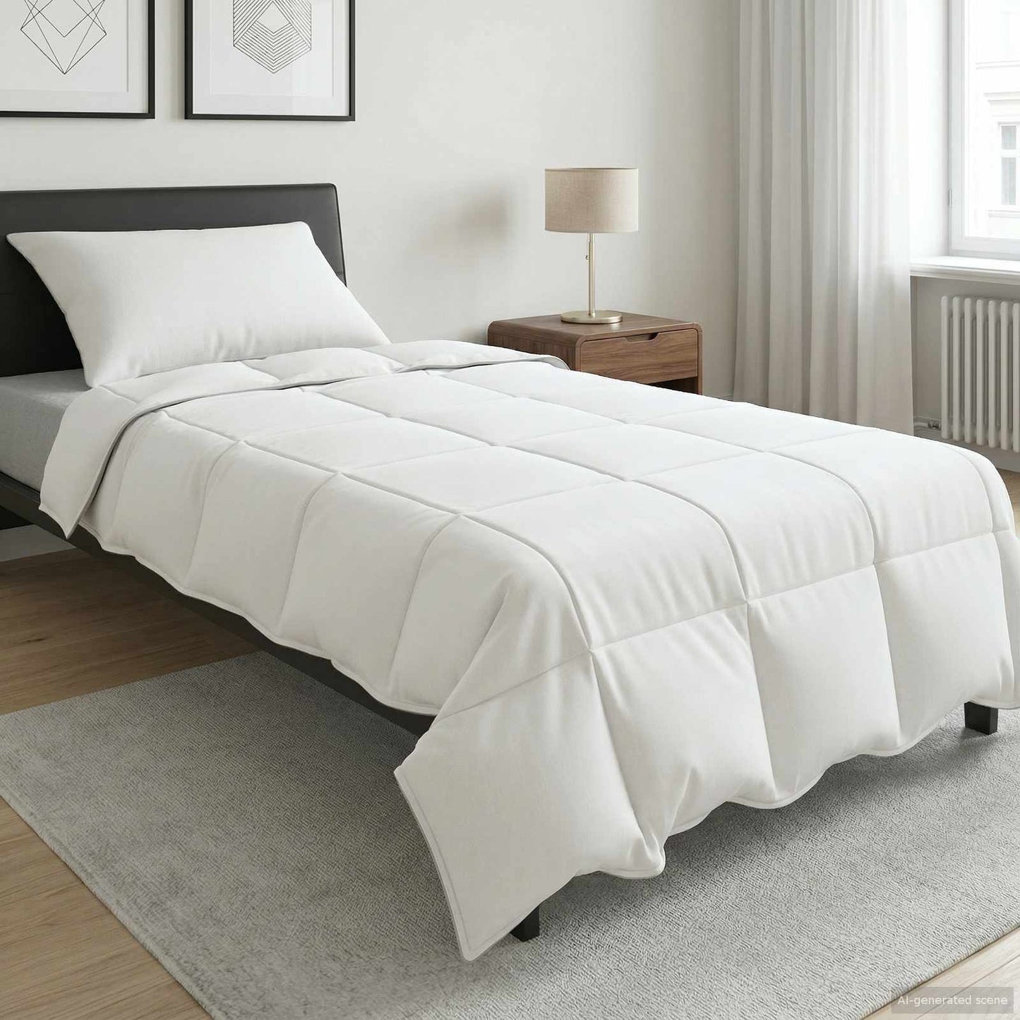 Summer Duvet White 155 x 200 cm Bamboo Fiber