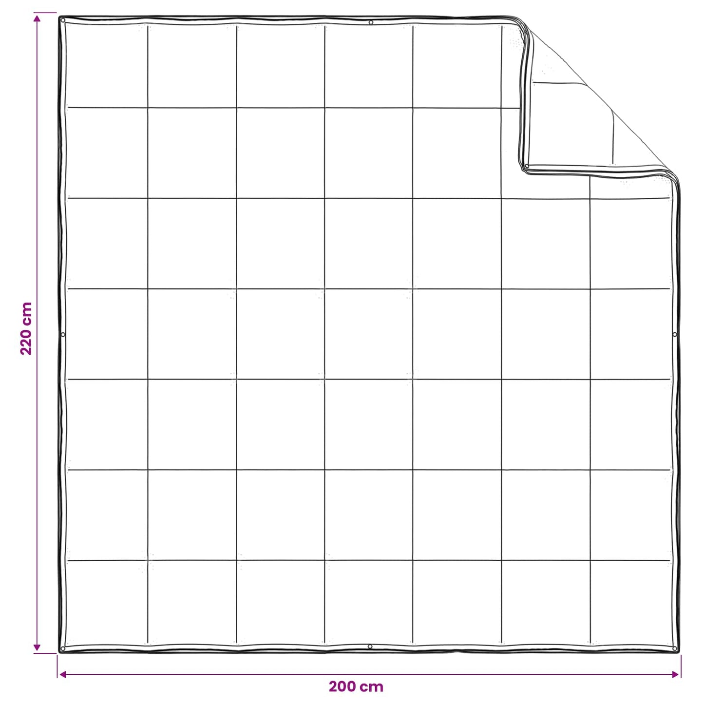 Duvet 200 x 220 cm 100% Cotton White