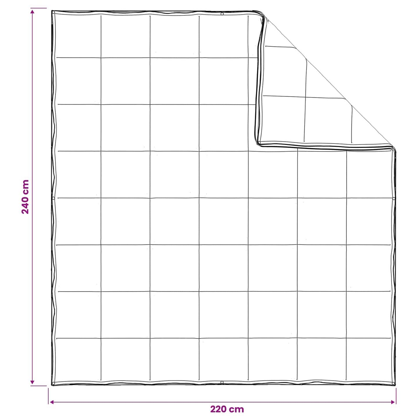 Duvet 240 x 220 cm 100% Cotton White