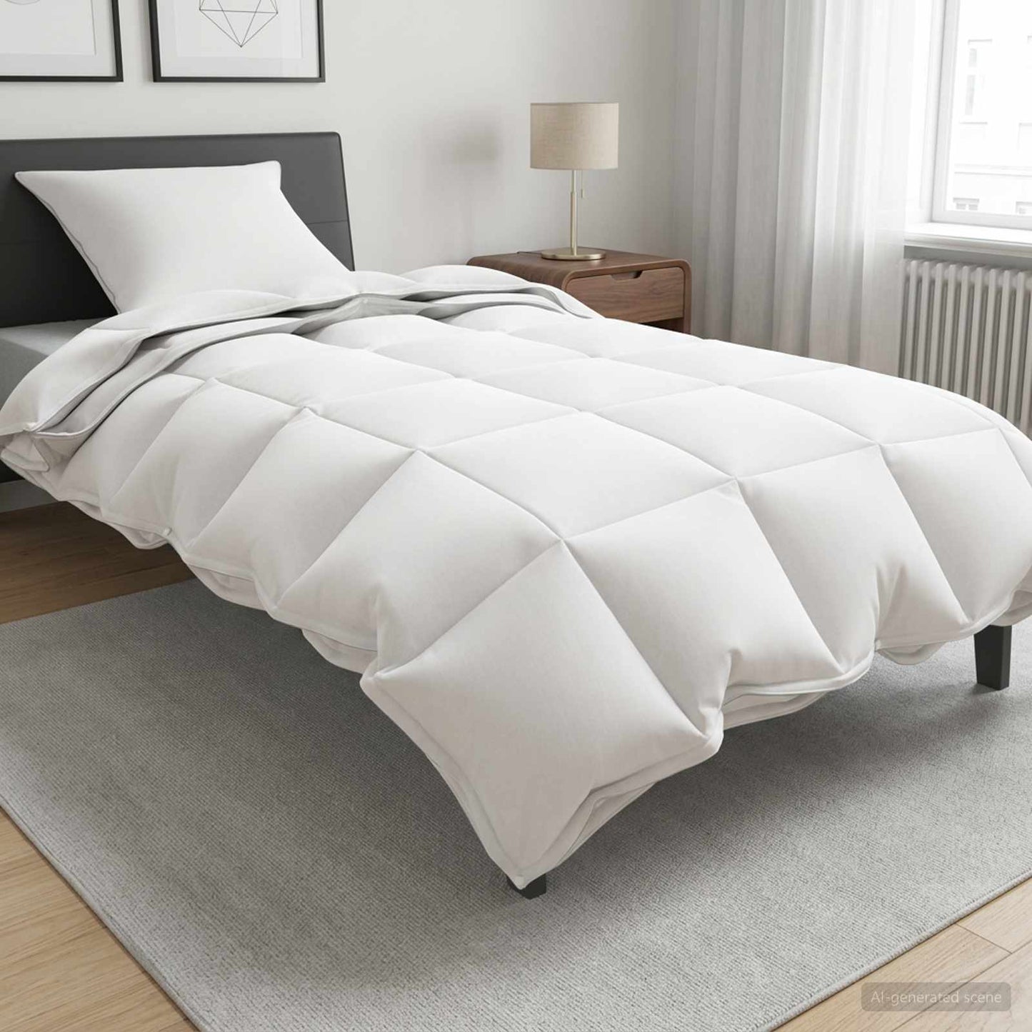 Full Year Duvet White 135 x 200 cm Bamboo Fiber