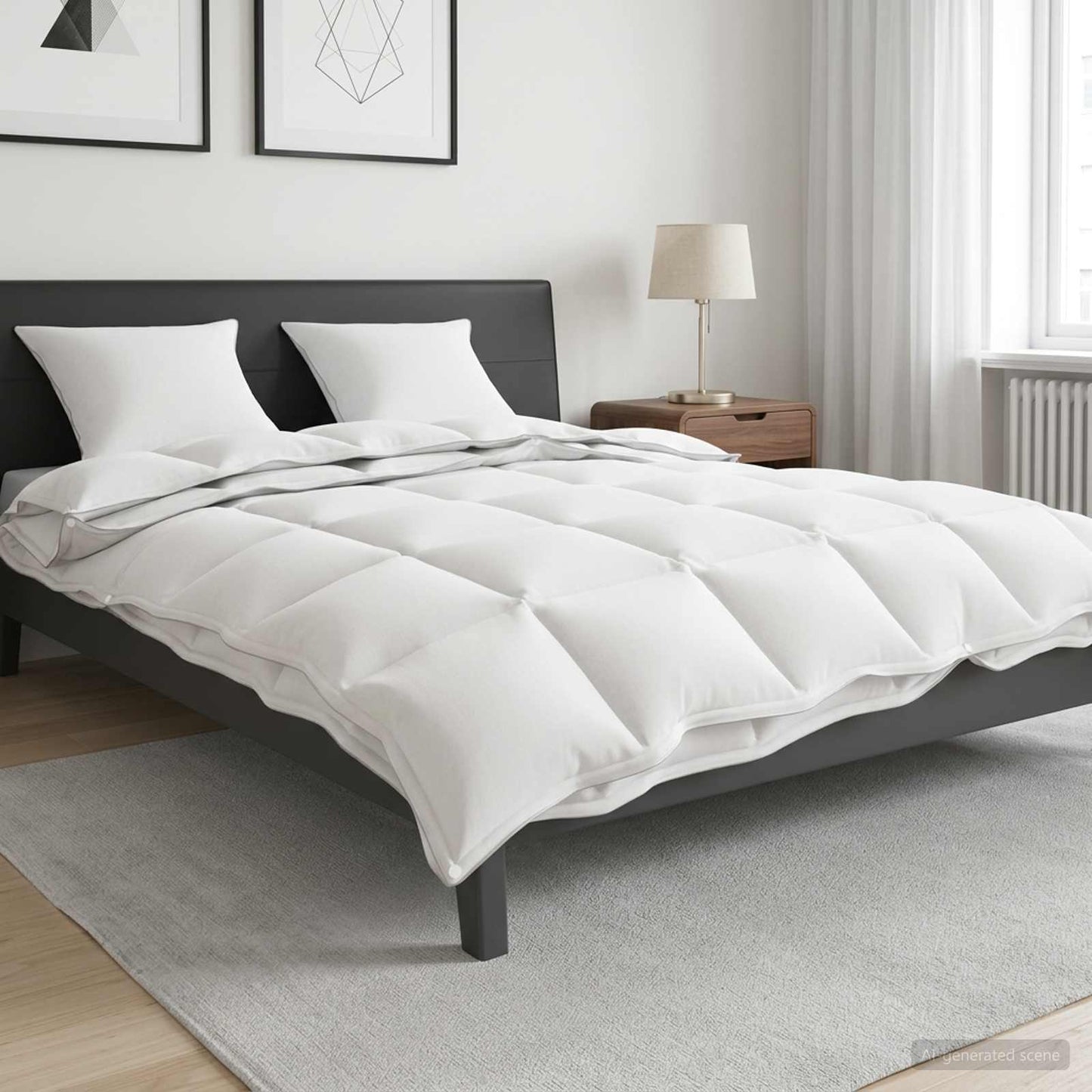 Full Year Duvet White 200 x 240 cm Bamboo Fiber