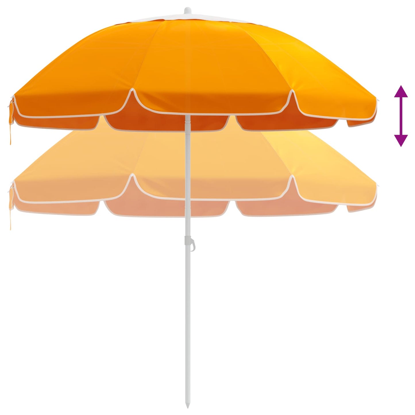 Garden Parasol 240 cm 170T Polyester Orange