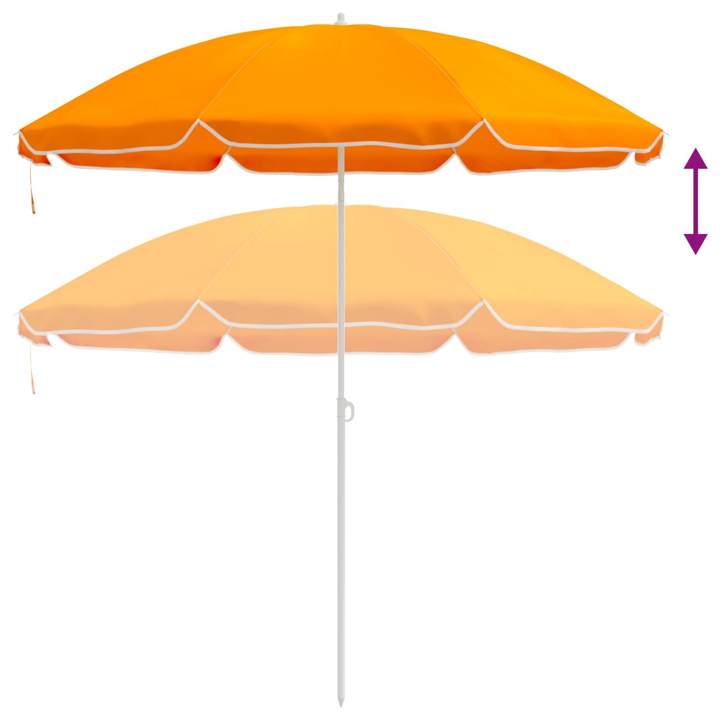 Garden Parasol 160 cm 170T Polyester Orange