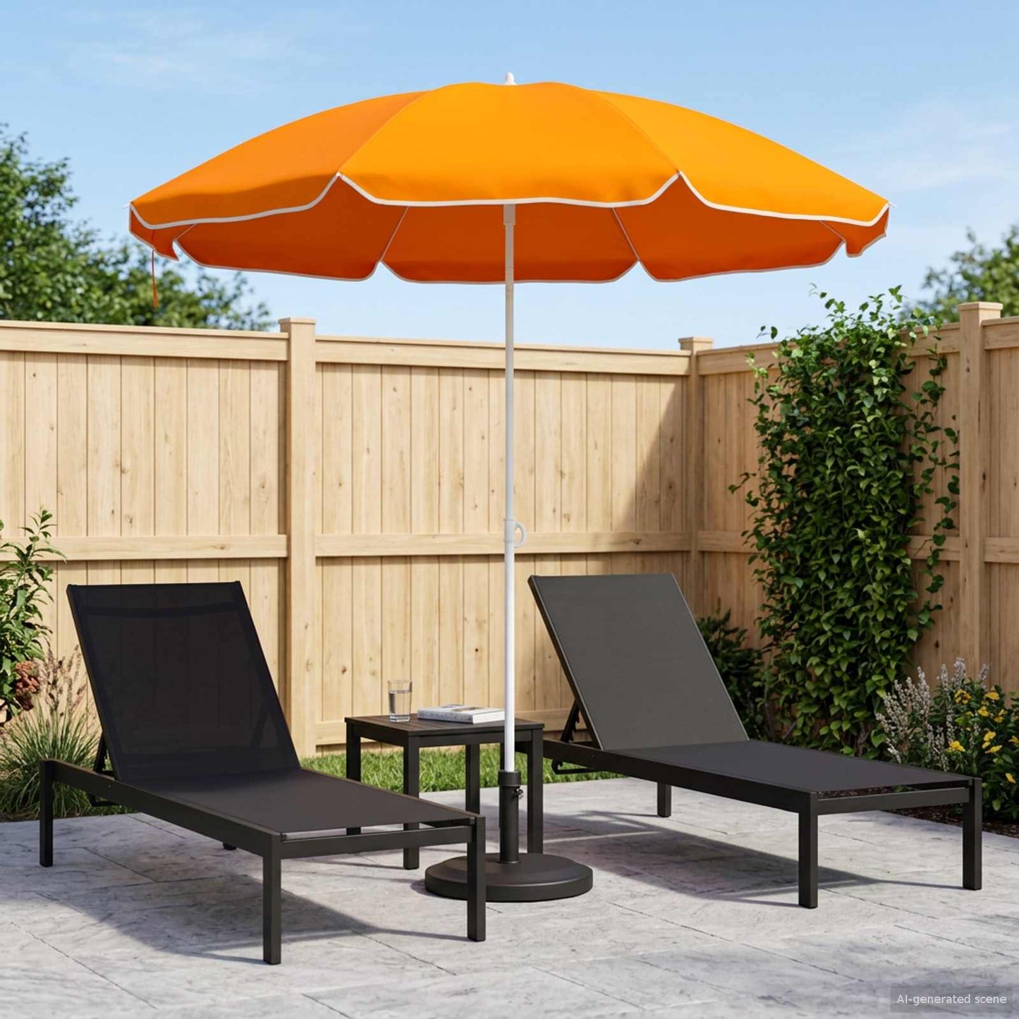 Garden Parasol 240 cm 170T Polyester Orange