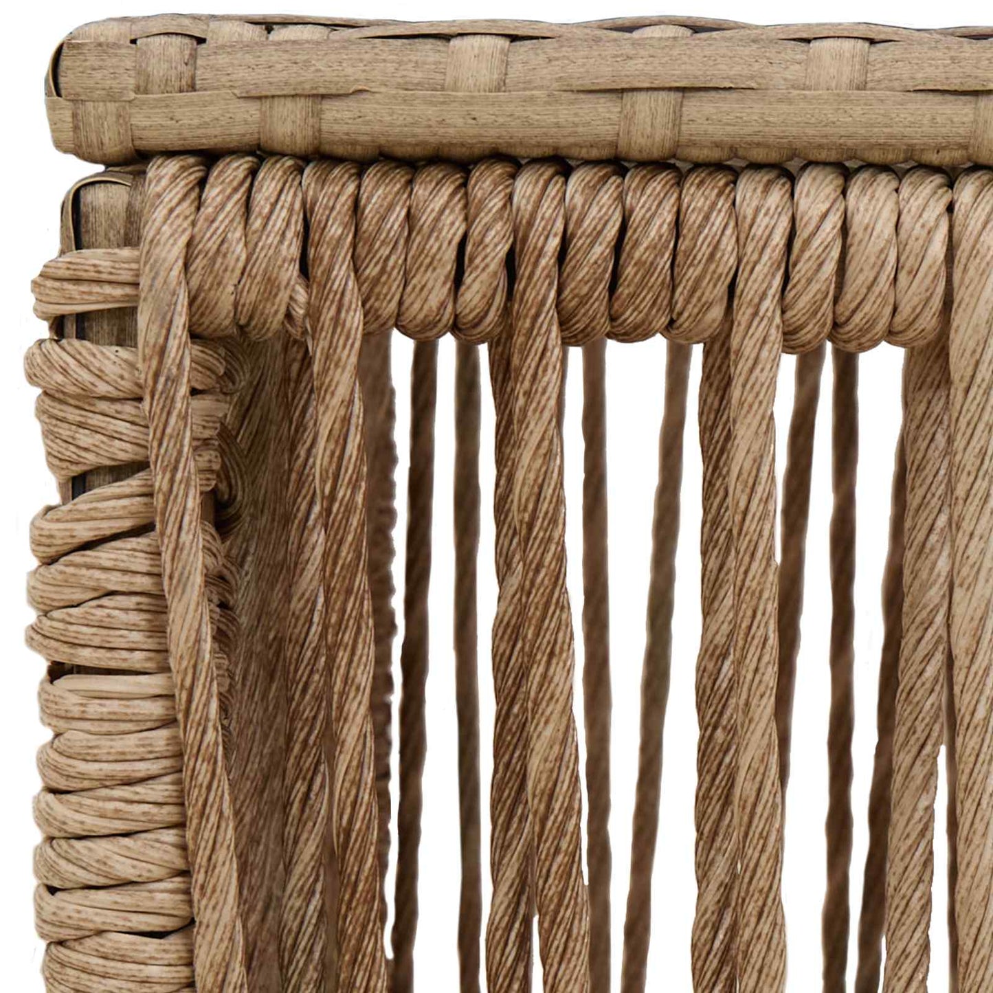 Garden Table Beige and Black 55 x 55 x 37 cm