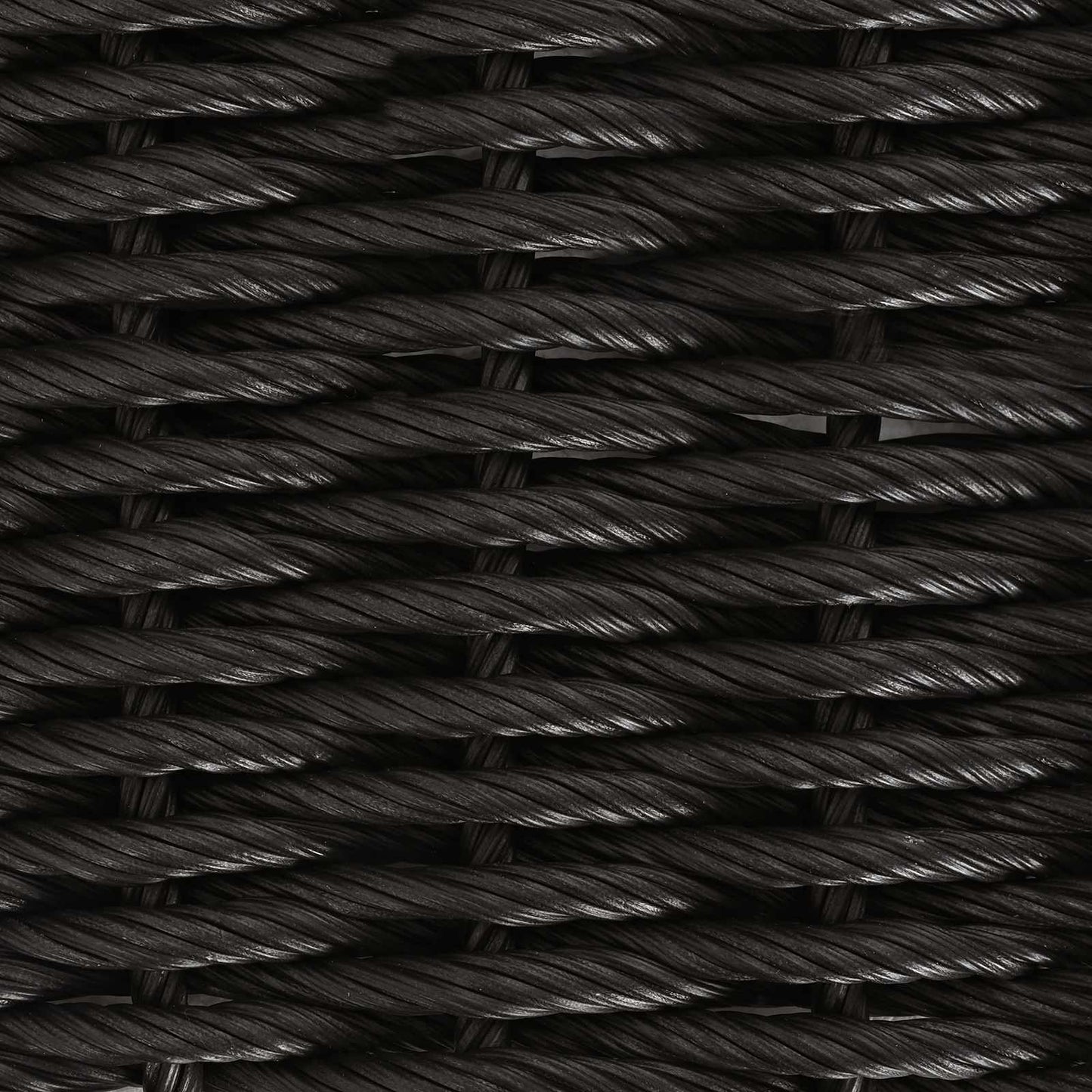 Garden Table Black 100 x 55 x 37 cm PE Rattan and Glass