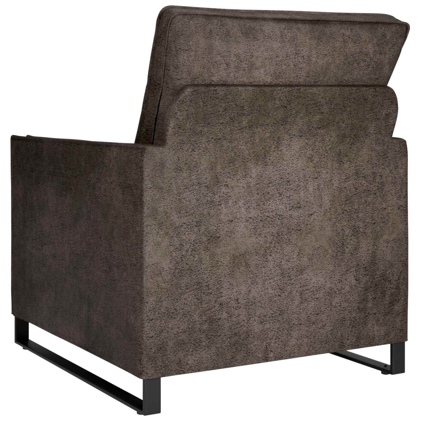 Single Sofa Dark Grey 70 x 81 x 82 cm Faux Suede Fabric