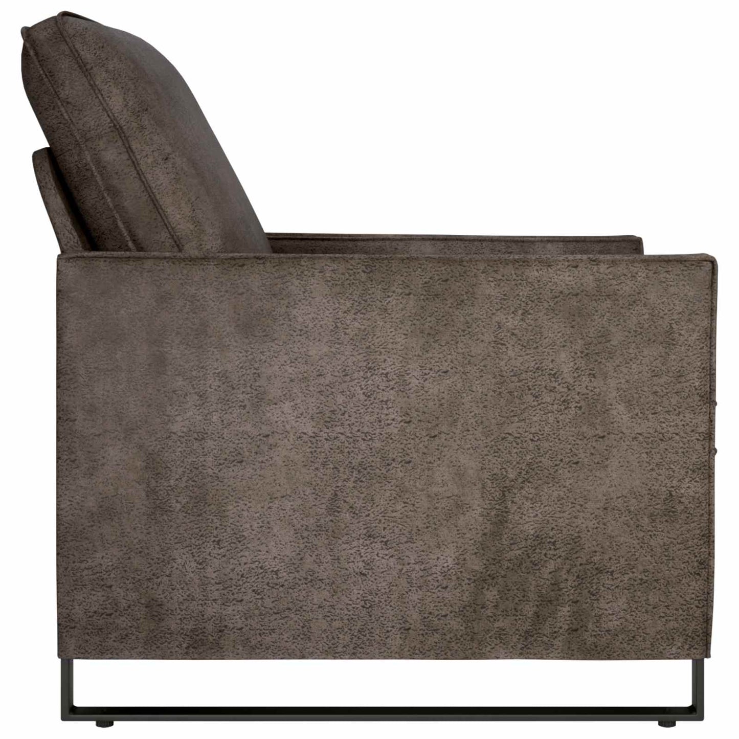 Single Sofa Dark Grey 70 x 81 x 82 cm Faux Suede Fabric