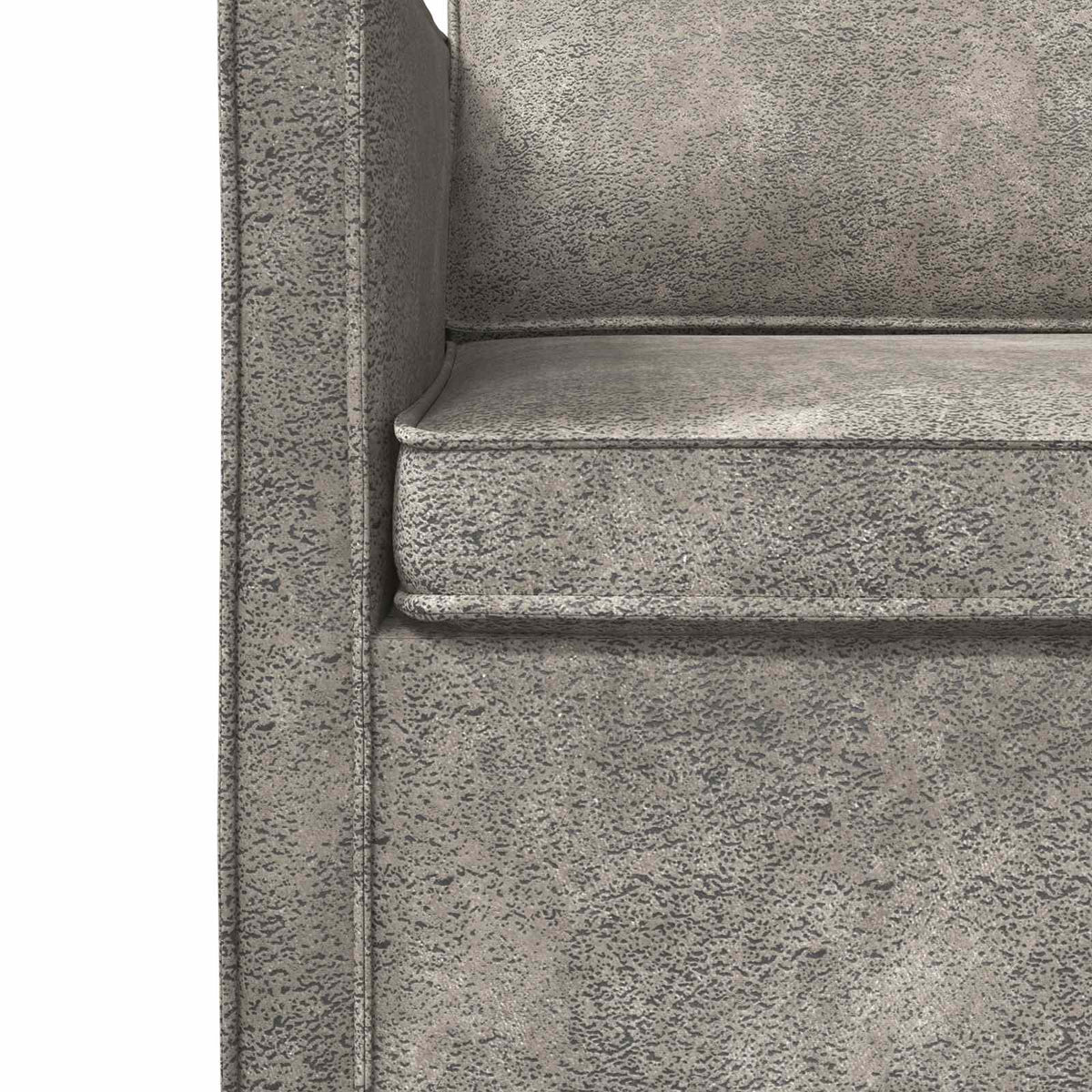 2 Seater Sofa Light Grey 130 x 81 x 82 cm Faux Suede Fabric