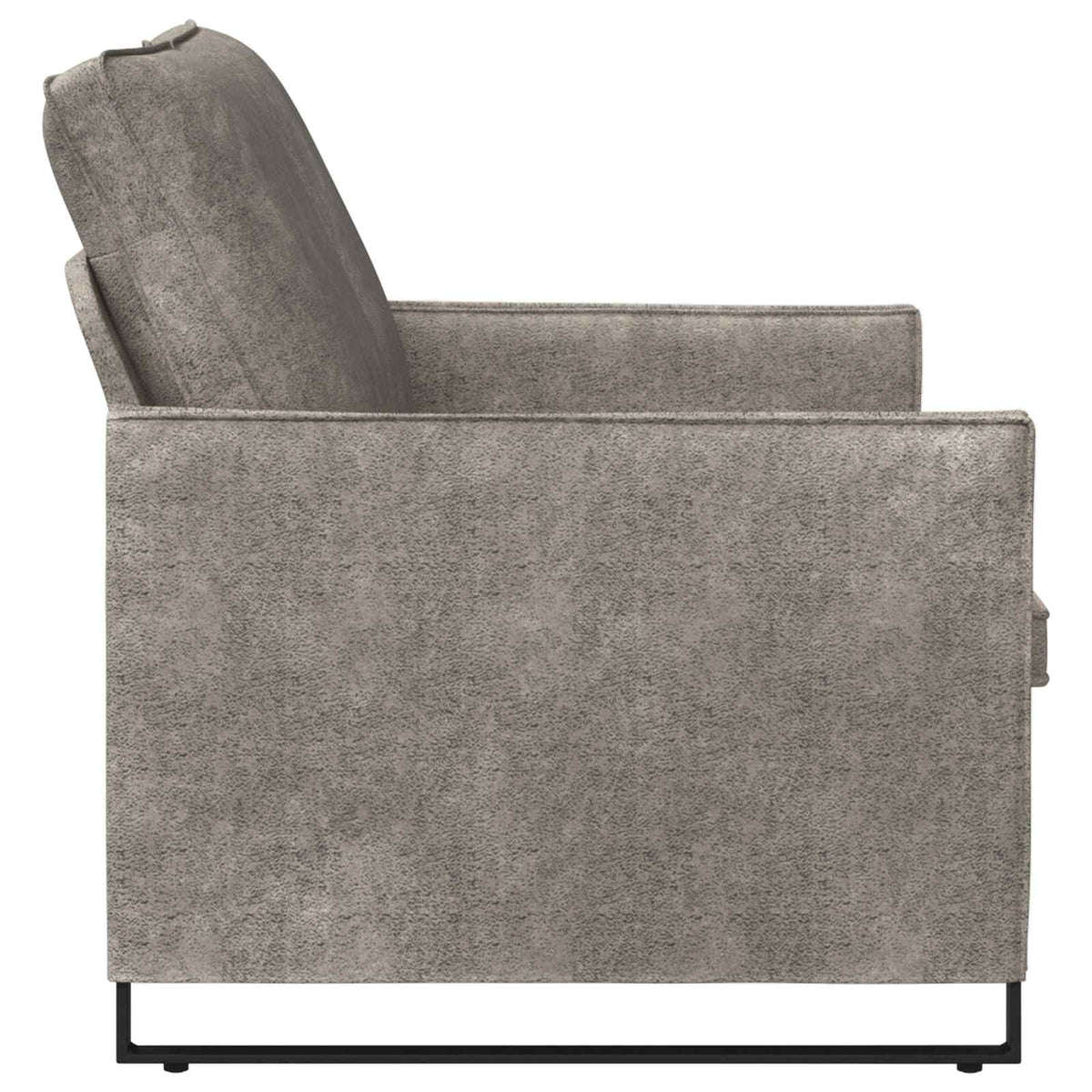 2 Seater Sofa Light Grey 150 x 81 x 82 cm Faux Suede Fabric