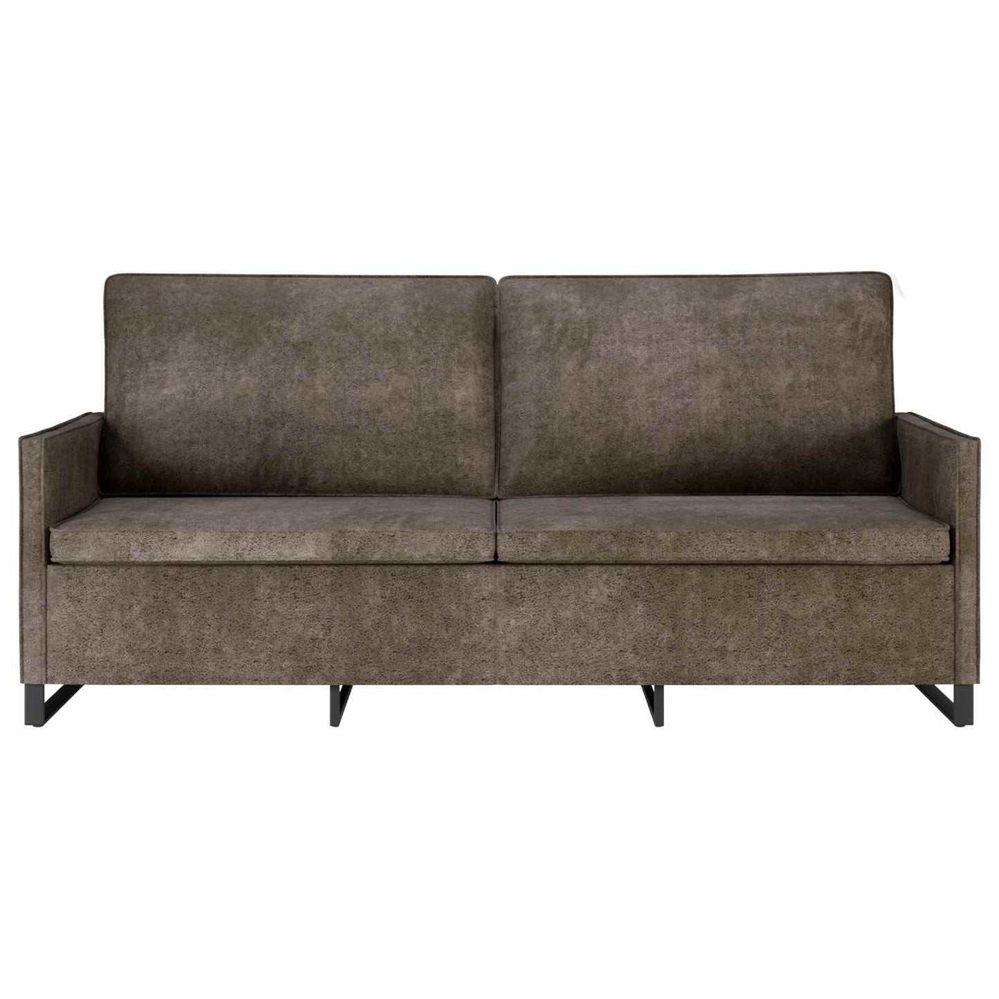 3 Seater Sofa Dark Grey 190 x 81 x 82 cm Faux Suede Fabric