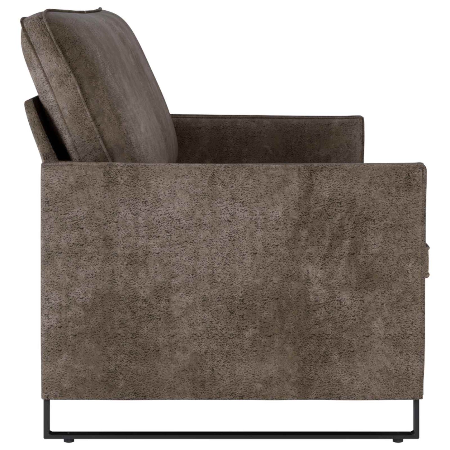 3 Seater Sofa Dark Grey 190 x 81 x 82 cm Faux Suede Fabric