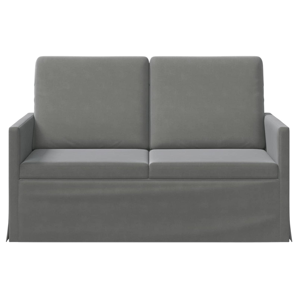 2 Seater Sofa Dark Grey 130 x 81 x 82 cm Velvet