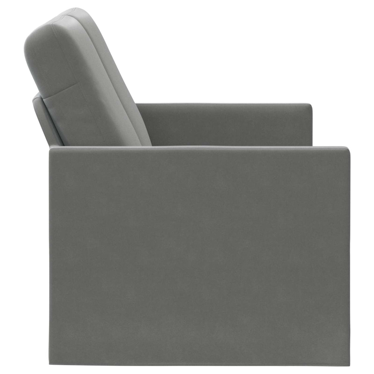 2 Seater Sofa Dark Grey 130 x 81 x 82 cm Velvet