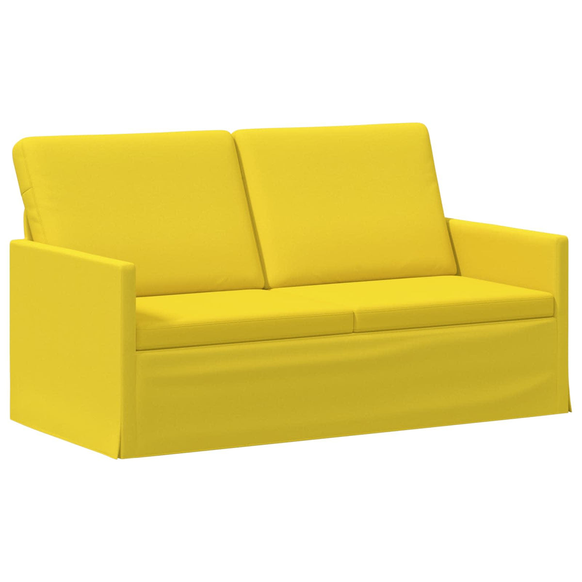 2 Seater Sofa Light Yellow 150 x 81 x 82 cm Fabric