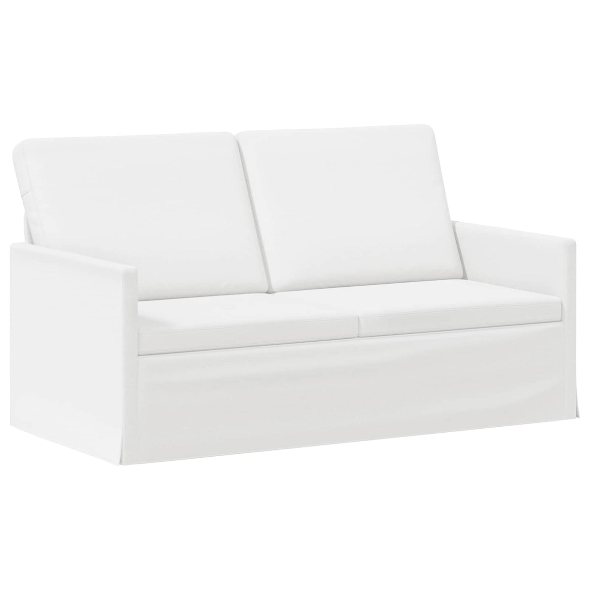 2 Seater Sofa White 150 x 81 x 82 cm Fabric