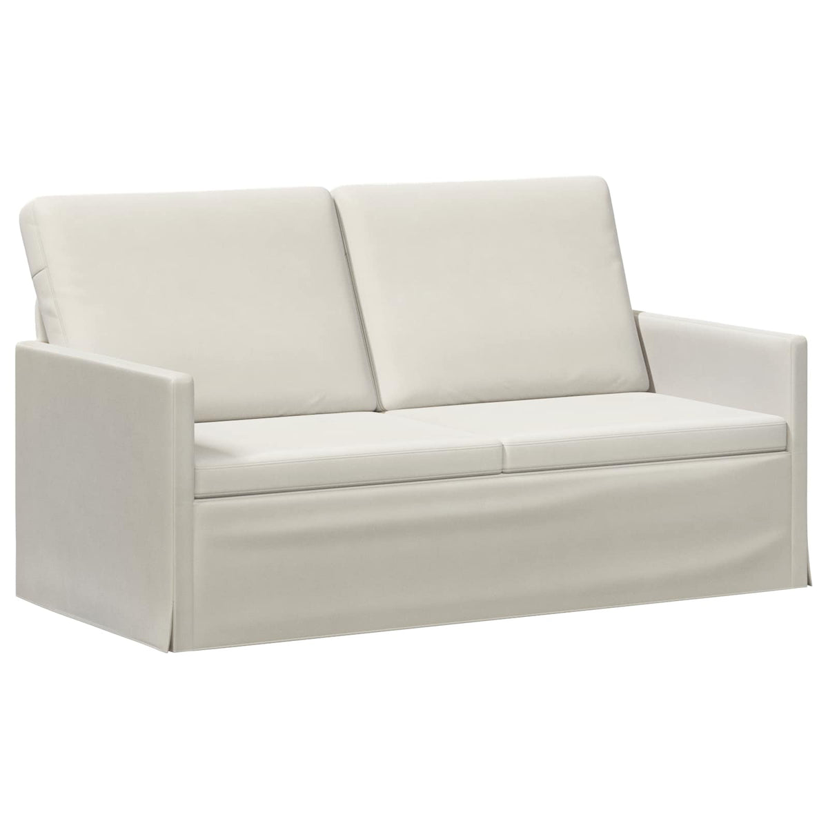 2 Seater Sofa Cream 150 x 81 x 82 cm Velvet