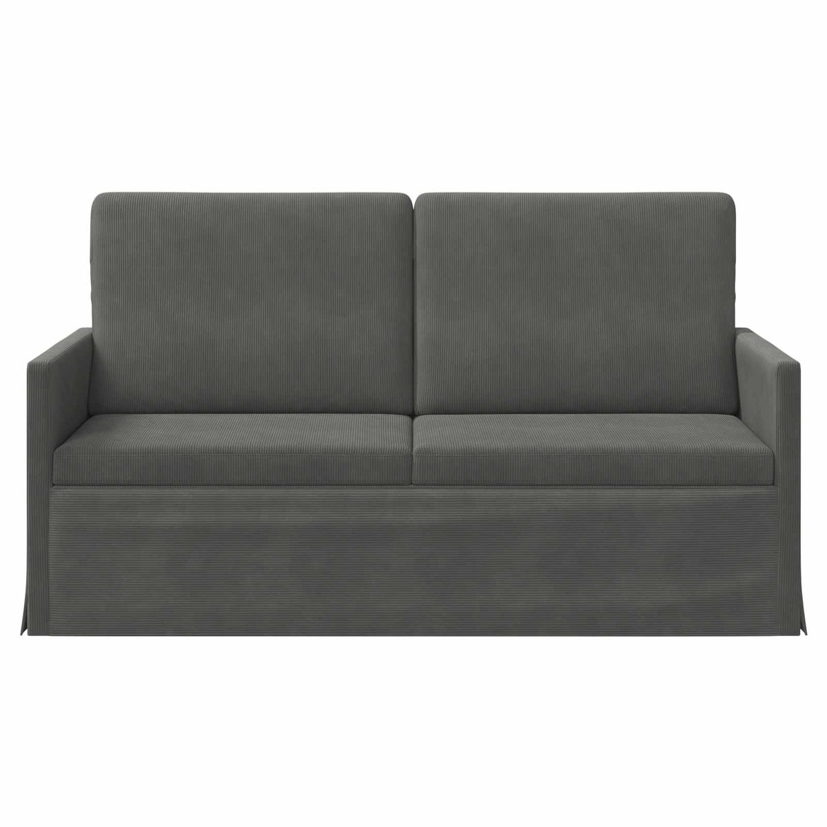 2 Seater Sofa Dark Grey 150 x 81 x 82 cm Corduroy Fabric
