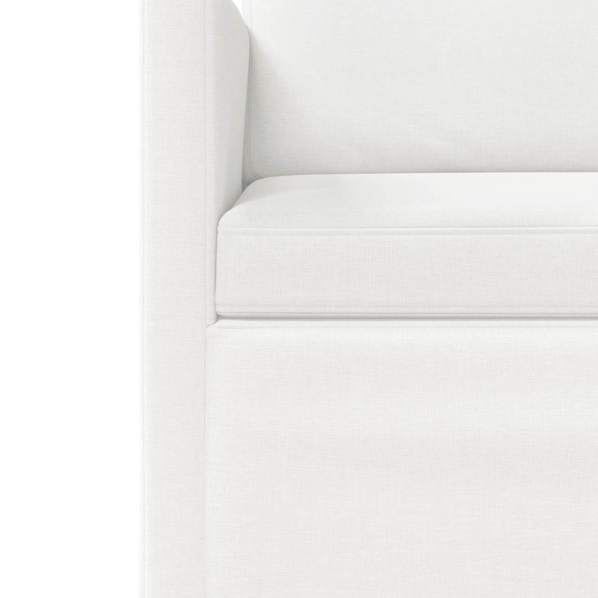 3 Seater Sofa White 190 x 81 x 82 cm Fabric