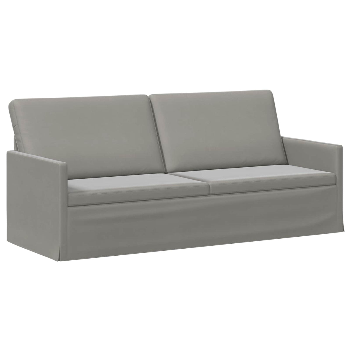 3 Seater Sofa Light Grey 190 x 81 x 82 cm Velvet