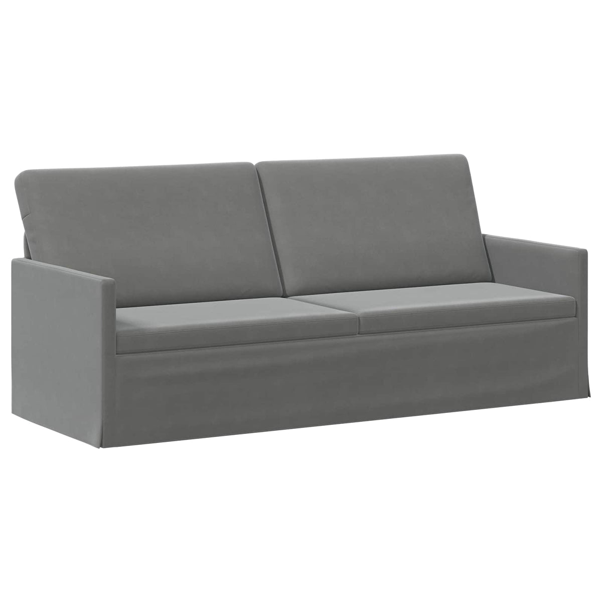 3 Seater Sofa Dark Grey 190 x 81 x 82 cm Velvet