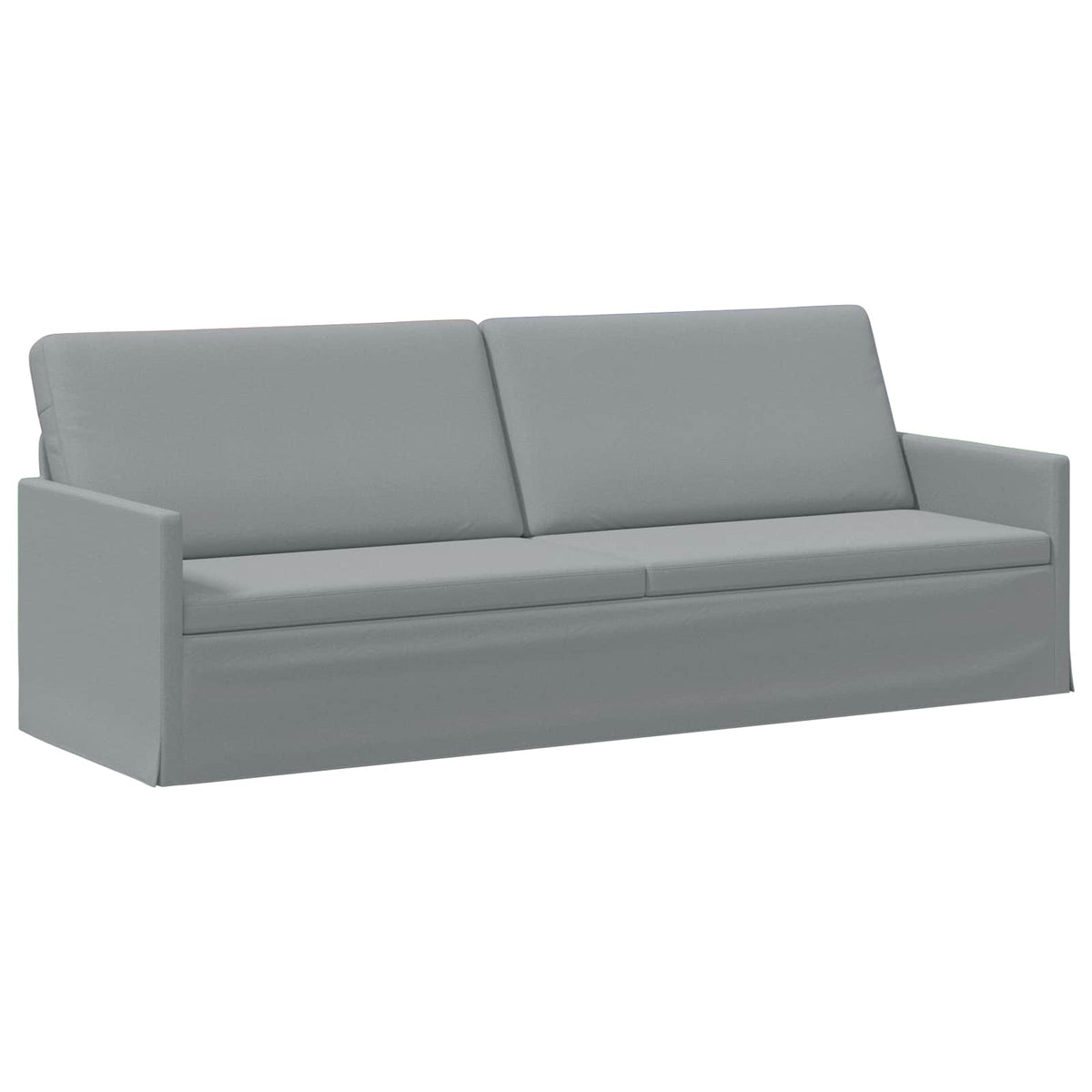3 Seater Sofa Light Grey 220 x 81 x 82 cm Fabric