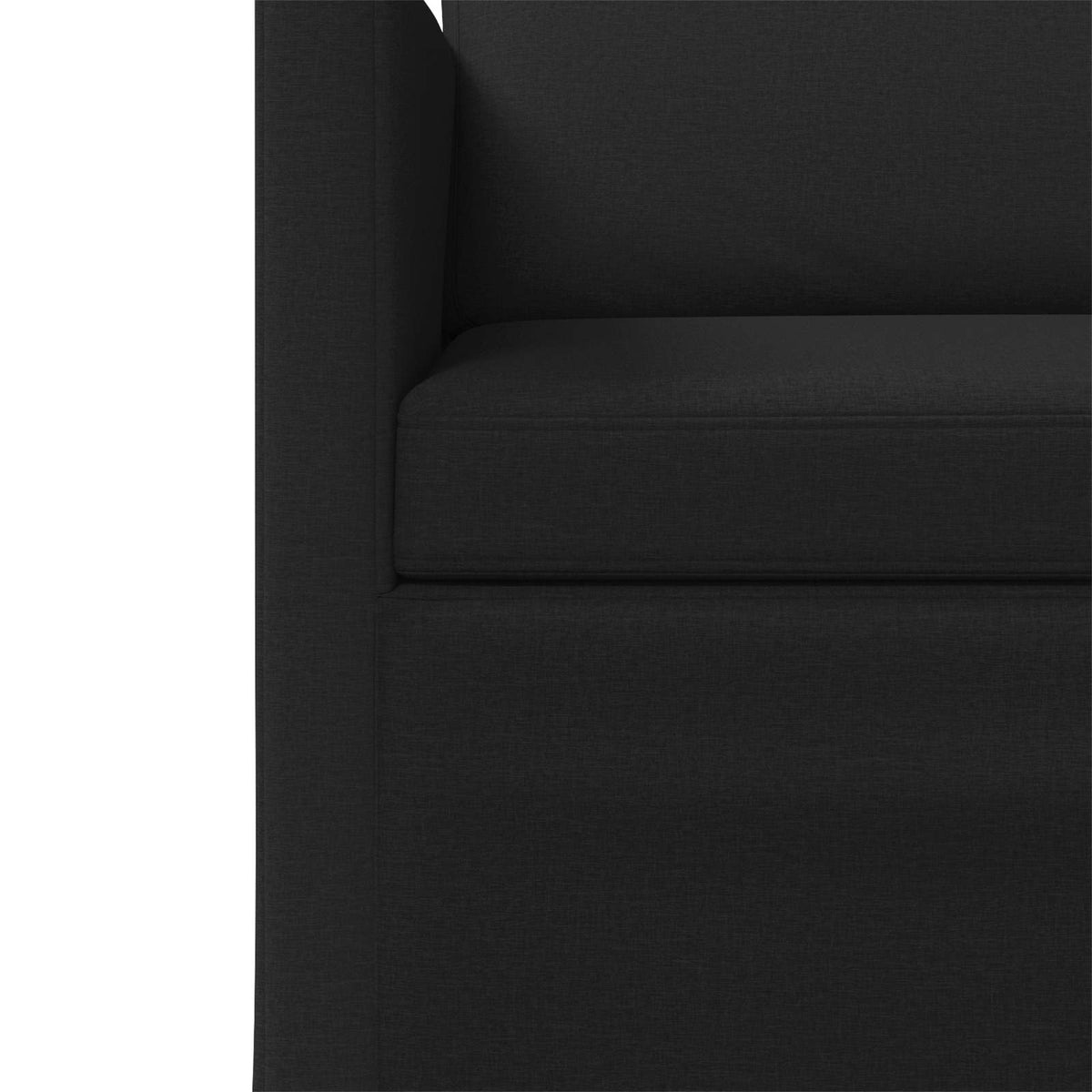 3 Seater Sofa Black 220 x 81 x 82 cm Fabric